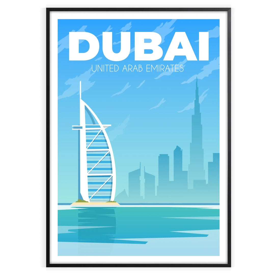 Dubai Print Wall Art Poster home deco premium print affiche locadina wall art home office vintage decoration