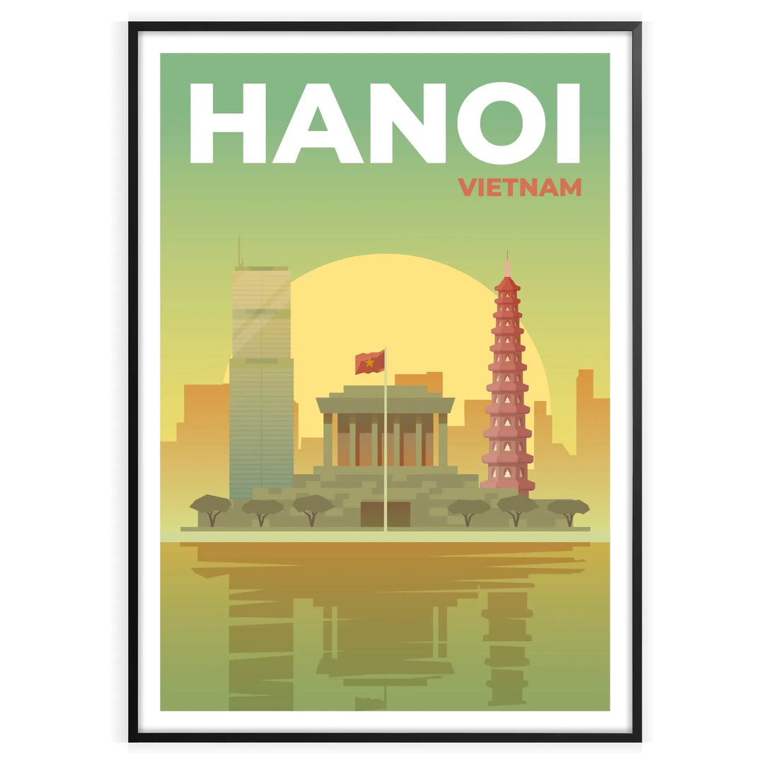 Hanoi Print Travel Poster home deco premium print affiche locadina wall art home office vintage decoration