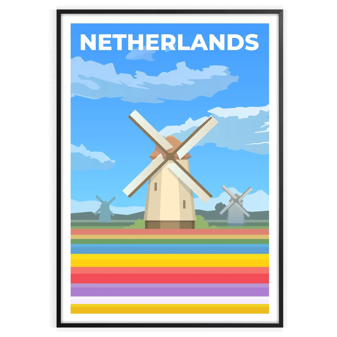 Netherlands Poster Travel Print home deco premium print affiche locadina wall art home office vintage decoration