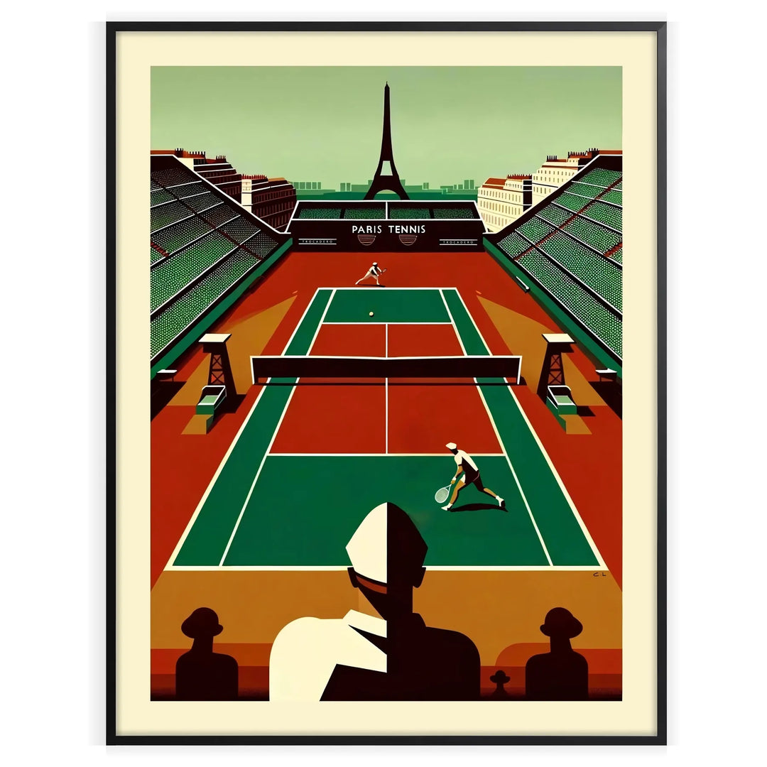 Paris Poster Tennis Poster tournament, eiffel tower, grand slam home deco premium print affiche locadina wall art home office vintage decoration