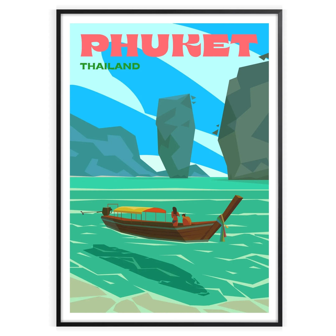 Phuket Print Travel Poster Travel Poster High Quality Frame Premium Print Home Decor Color
