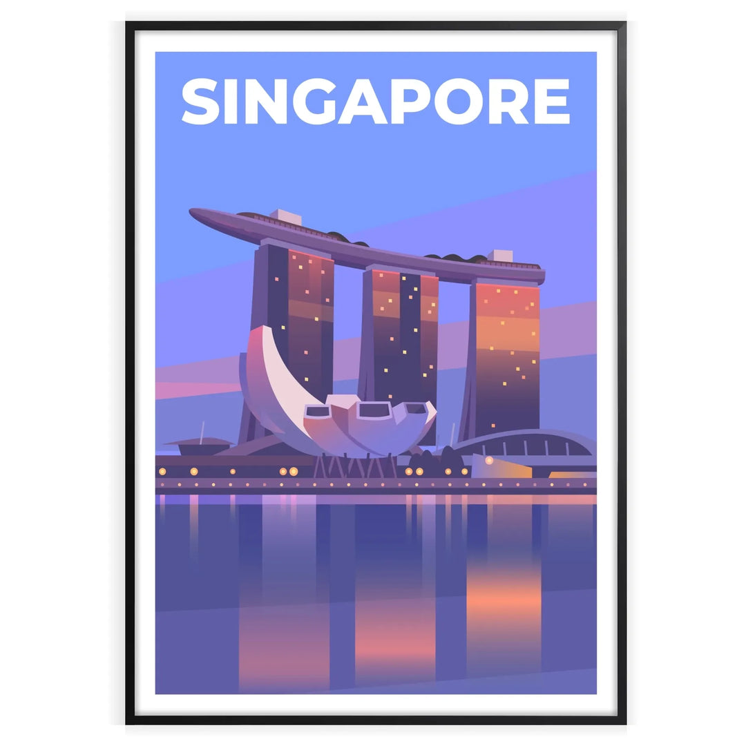 Singapore Print Travel Poster home deco premium print affiche locadina wall art home office vintage decoration