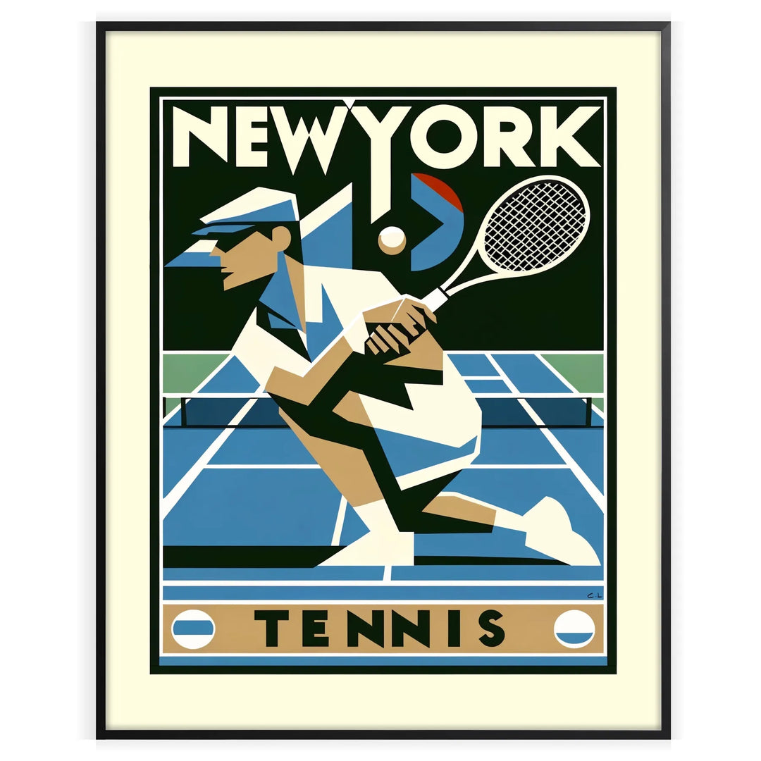 Tennis Poster New York Print home deco premium print affiche locadina wall art home office vintage decoration