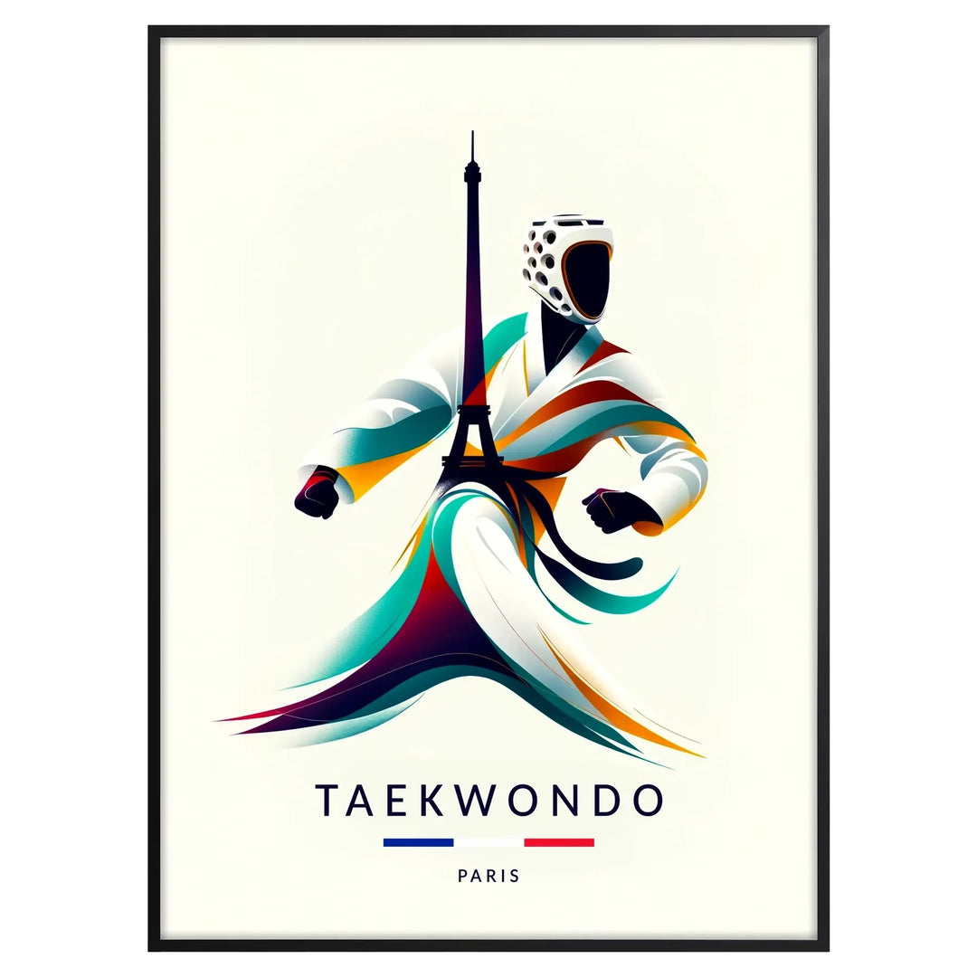 taekwondo print poster paris poster eiffel tower