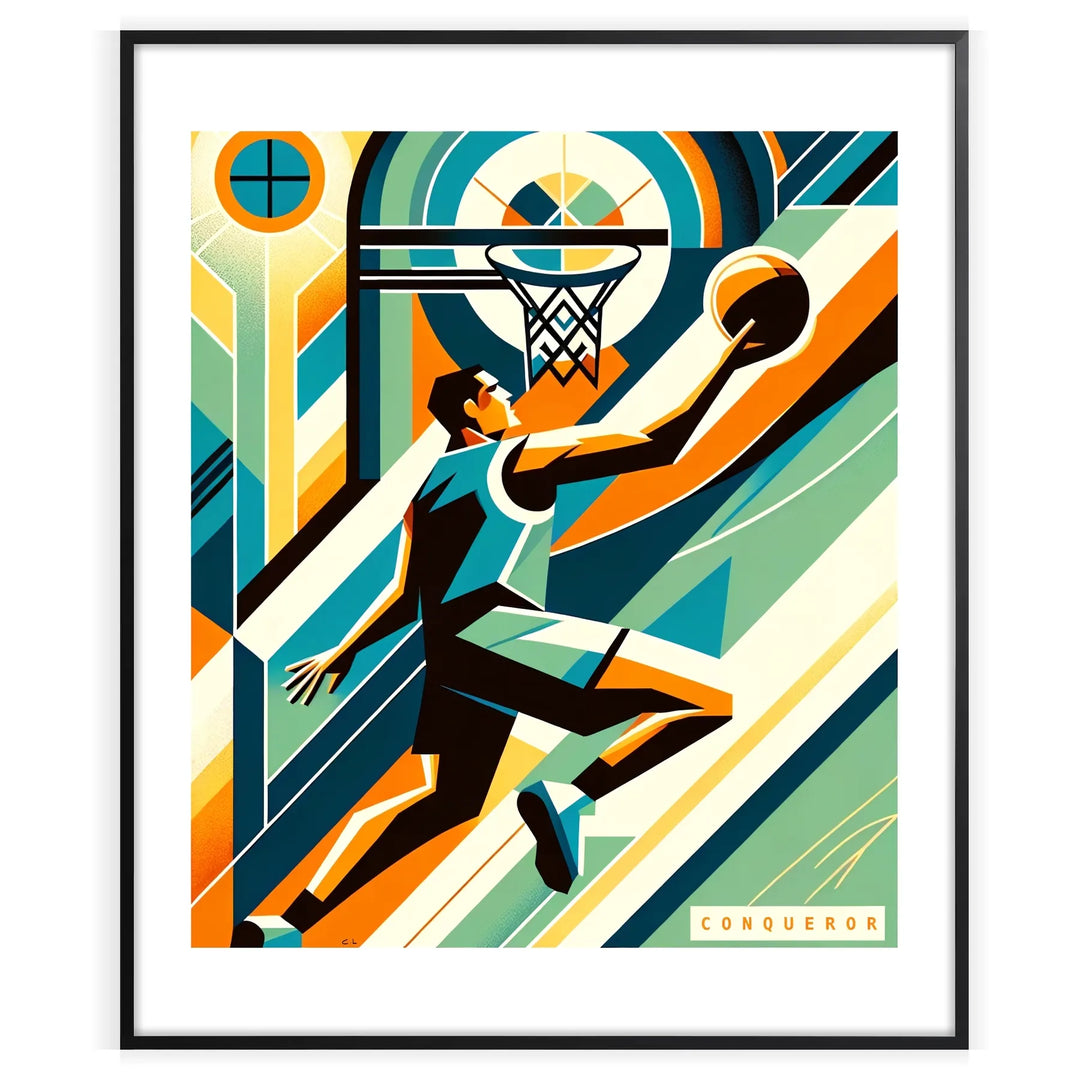 Basketball Print Sport Poster  home deco premium print affiche locadina wall art home office vintage decoration