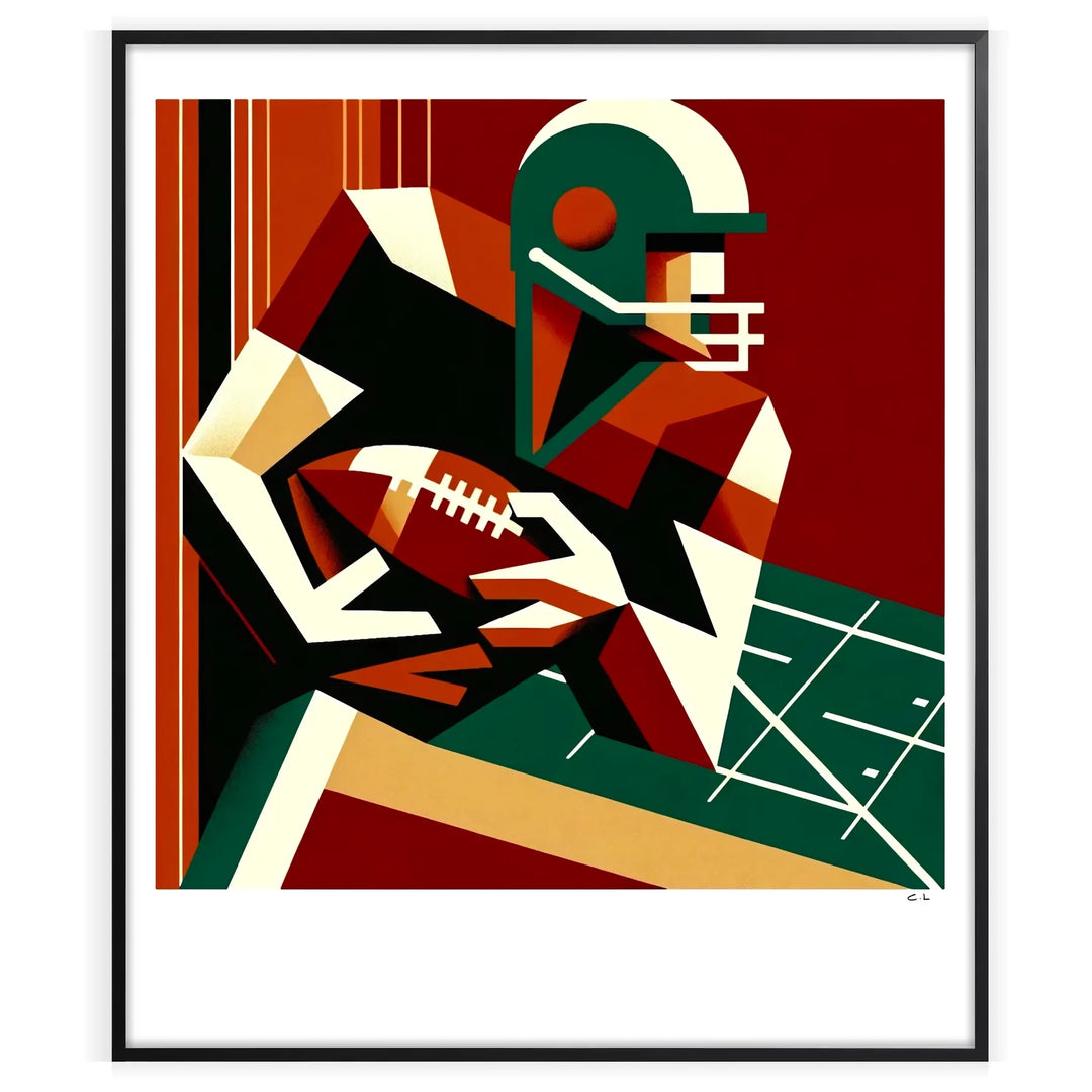 American Football Poster Sport Print  home deco premium print affiche locadina wall art home office vintage decoration