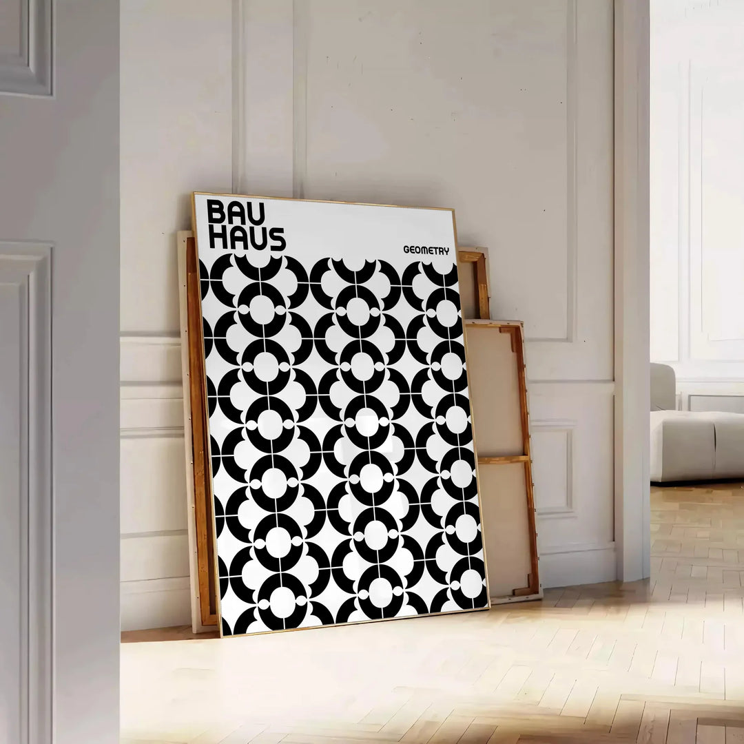 Retro Poster Wall Art: Geometrical Bauhaus Style Ideas