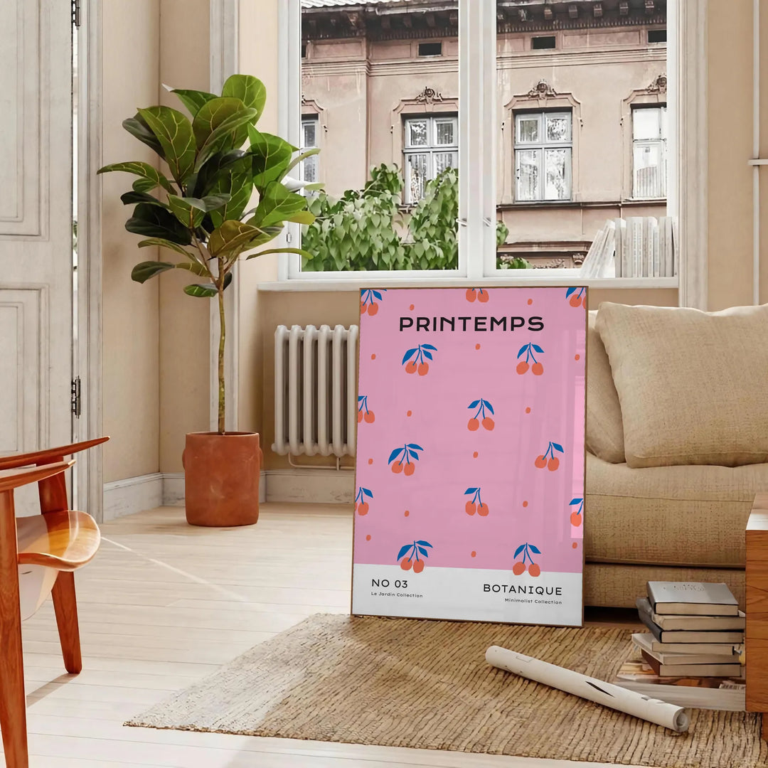 Vintage Plant Illustrations: Art Nouveau Window Poster Inspiration