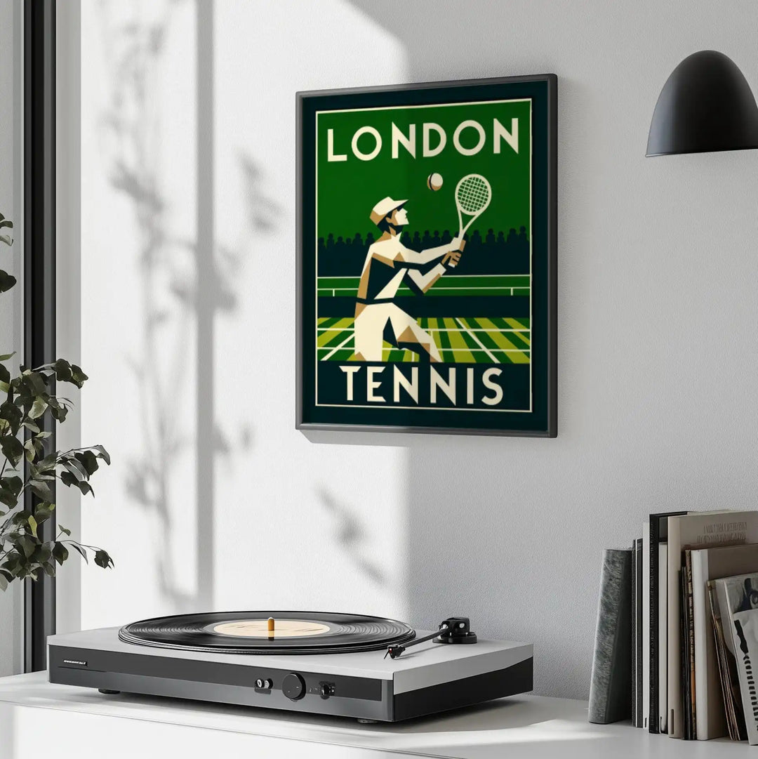 Discover Vintage Tennis Posters: Celebrating Moutet's Heartfelt Win!