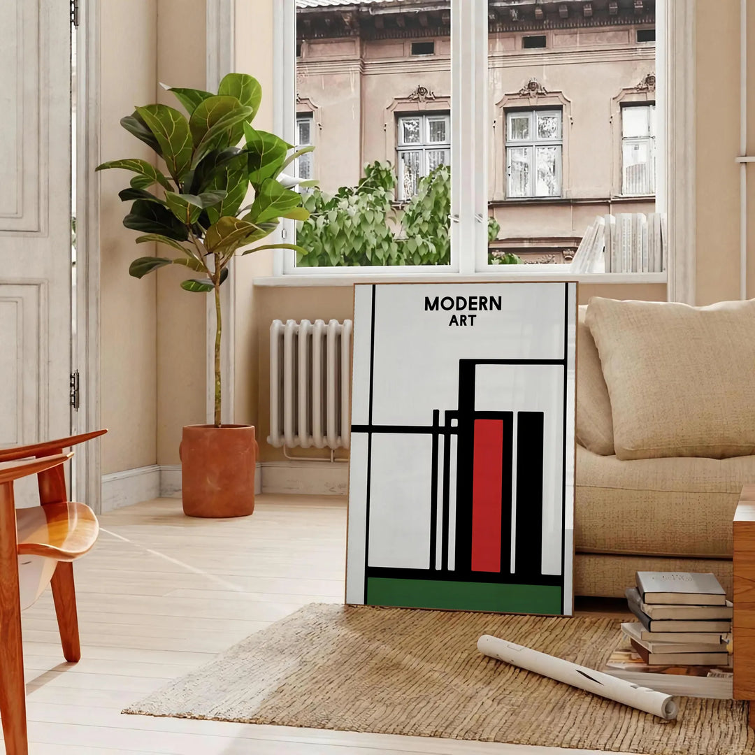 Unleashing Creative Patterns: An Exploration of Abstract Expression in Modern Expressionism Style Wall Art and Geometric Contemporary Print with Vibrant Hues - An Eye-Catching Journey into Futuristic Abstraction