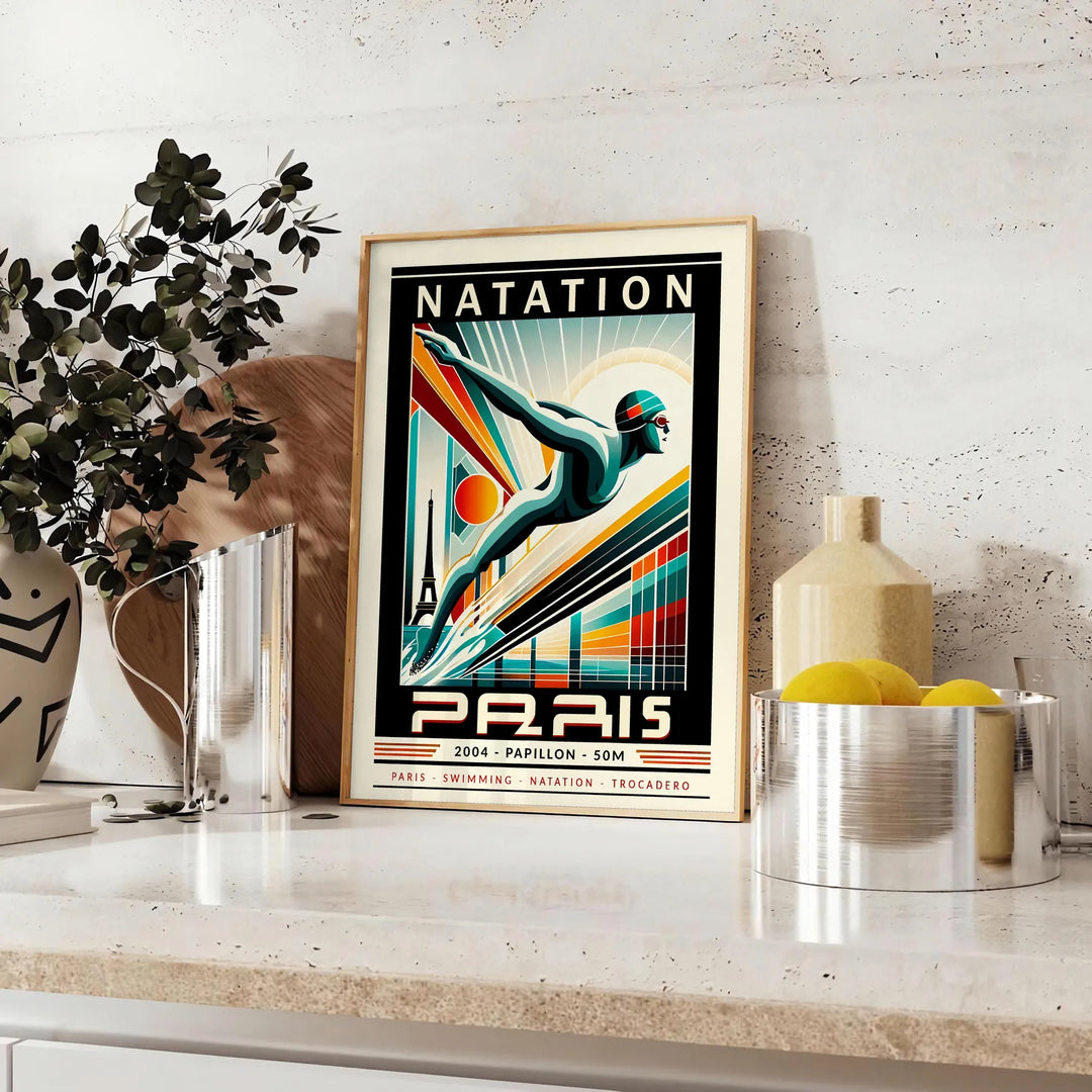 Retro Poster Meets Paris-Sport: Beach Volleyball's Vintage Vibe