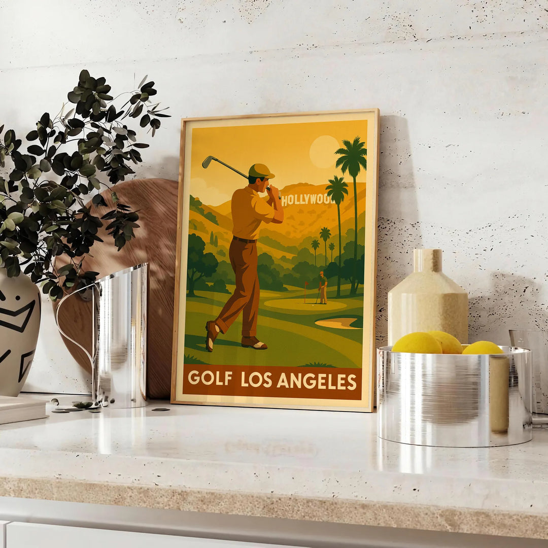 Celebrate USA Hockey Gold Los Angeles Olympics Poster