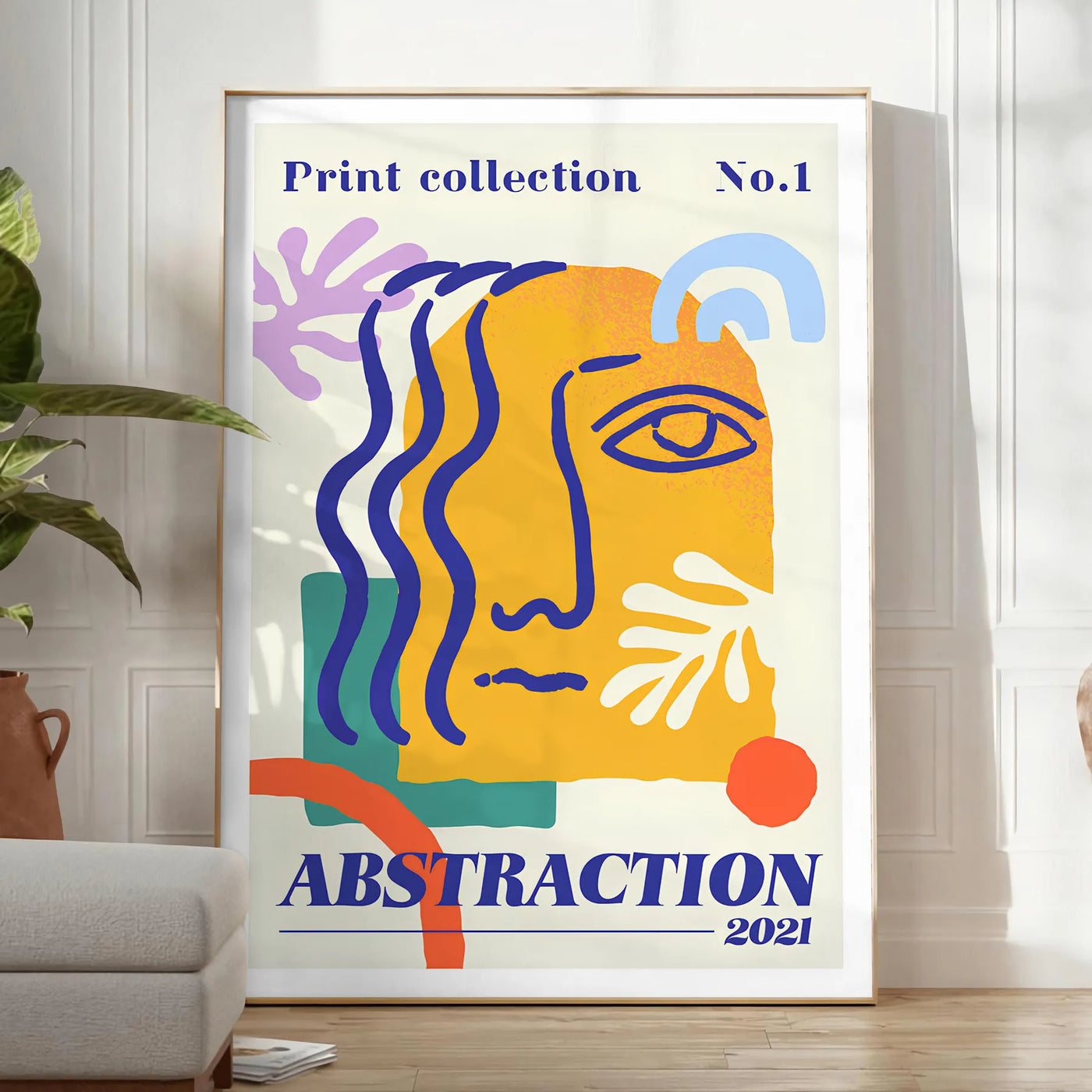 abstract art poster 2021 living room modern collection affiche abstraite salon