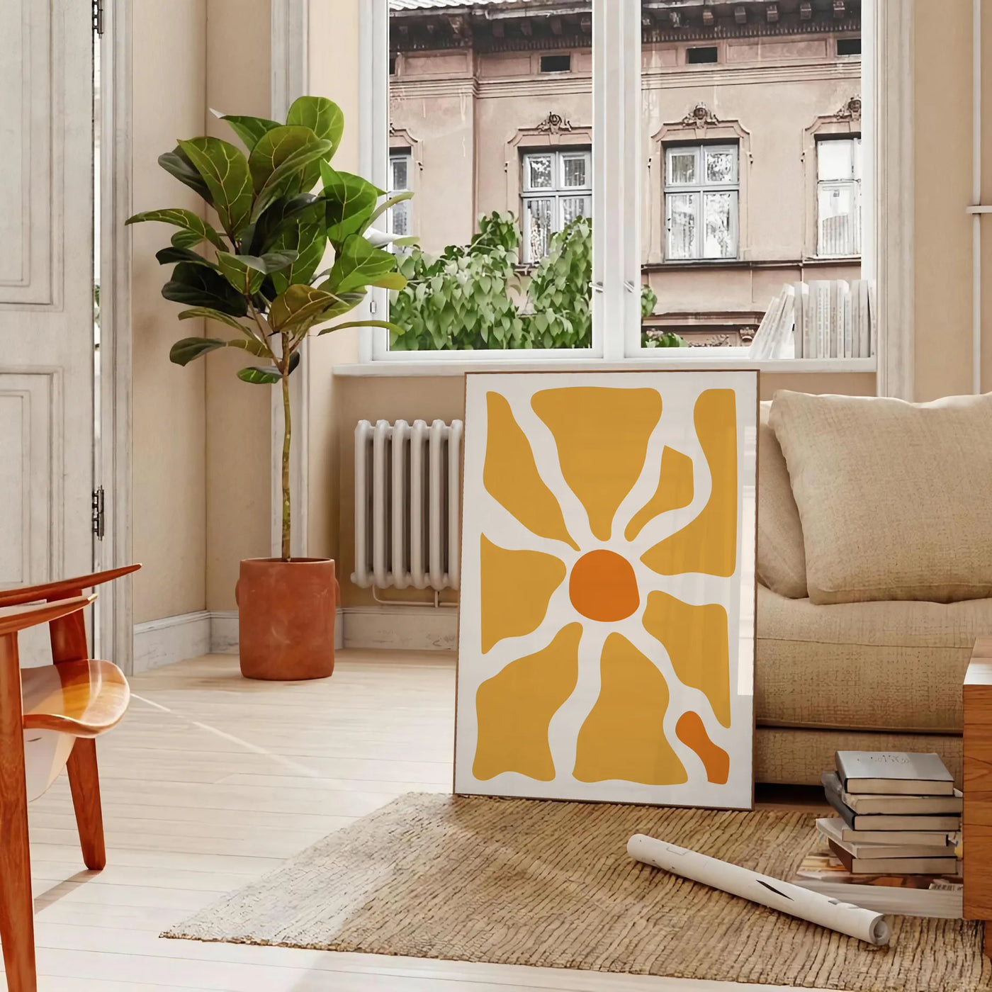 flower fleur boho poster affiche living room salon 