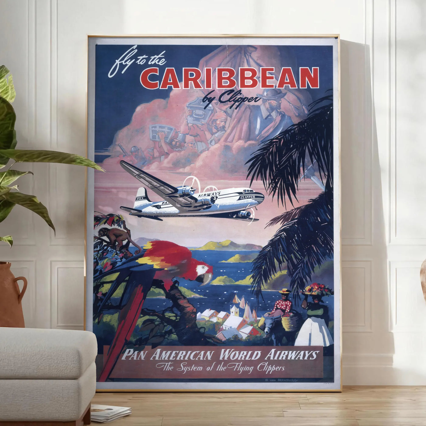 Poster Airplane Vintage