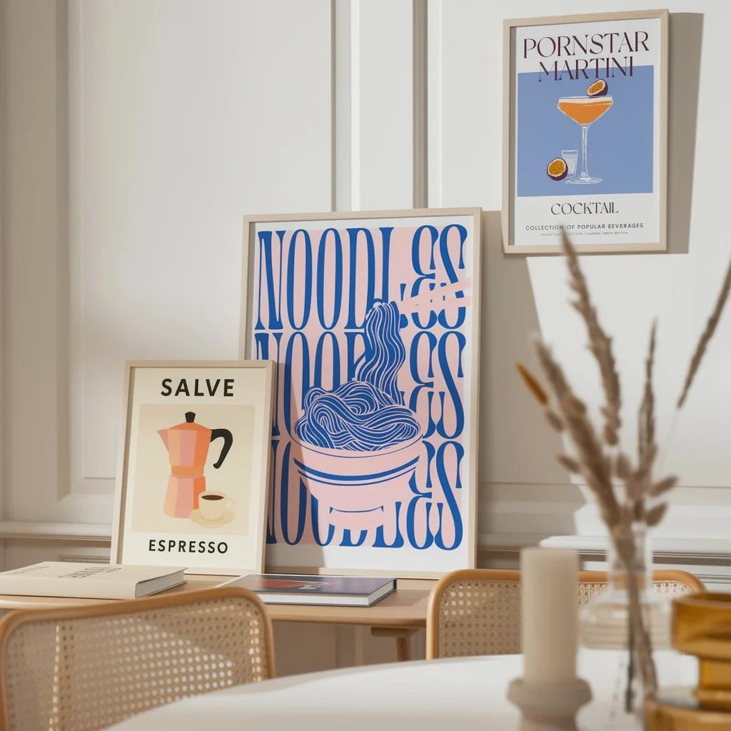 noodles espresso martini cocktail affiche poster