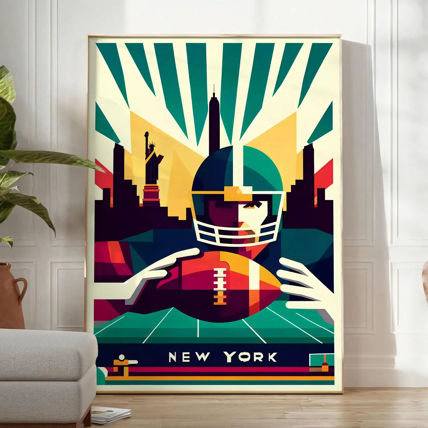 sport american football américain poster affiche new york salon living room