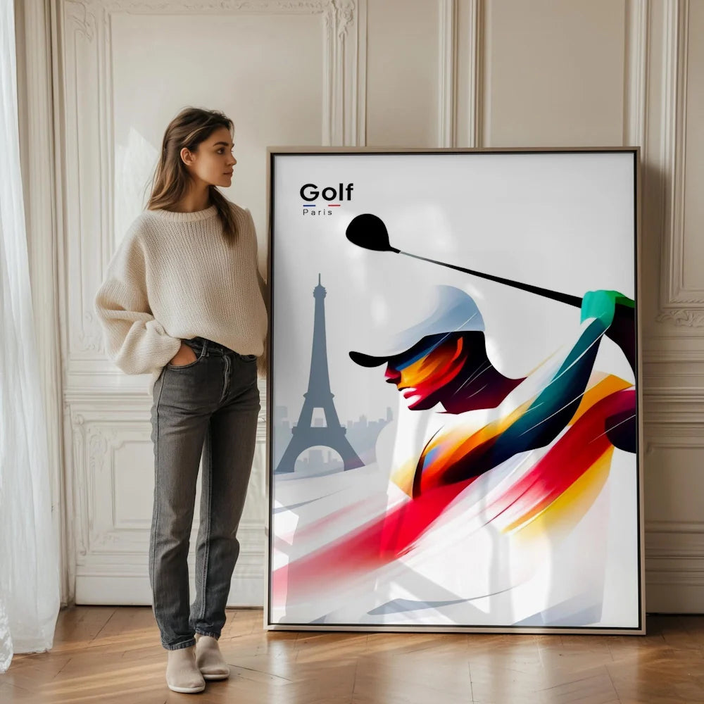 GOLF POSTER ART DECO AFFICHE PARIS SALON ELEGANT 