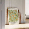 captivating William Morris botanical poster vintage charm modern elegance serene gray brown hues print perfect space size A4 cm A0