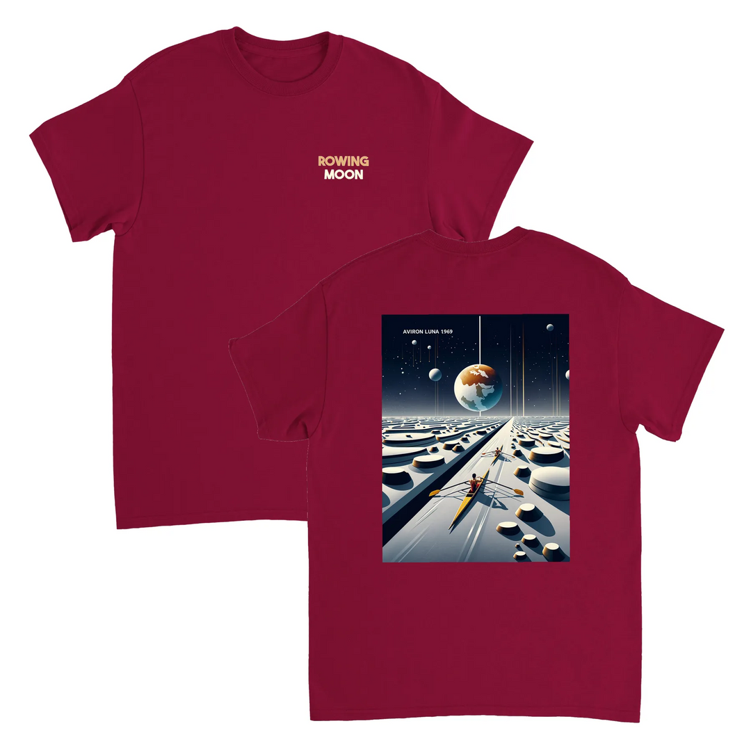 Ein einzigartiges T-Shirt mit einem faszinierenden Design, das die Schönheit des Mondes und das nächtliche Meer einfängt. Ide