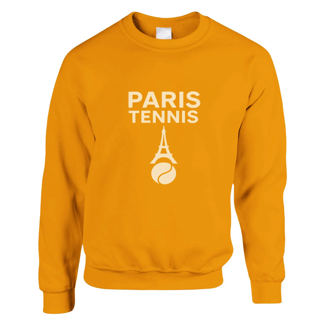 Paris Tennis Sweater unmatched comfort style soft 50 % cotton polyester blend thick sweatshirt air jet spinning pilling double needle stitching rib spandex classic unisex cut suits