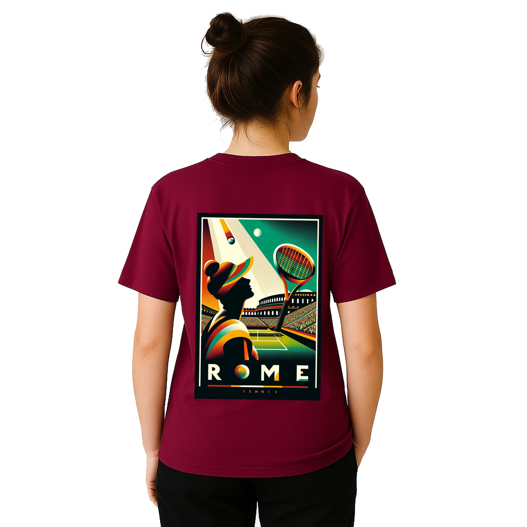 T-shirt game Roma Tennis T Shirt stylish tee vibrant design love iconic spirit practice sessions casual outings comfort style passion court sizes available M L XL XXL