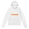 cozy stylish Hoodie Paris Tennis soft 50/50 cotton polyester blend lined hood matching drawstring air jet fabric reduced pilling front pocket loose unisex design perfect comfort modern style