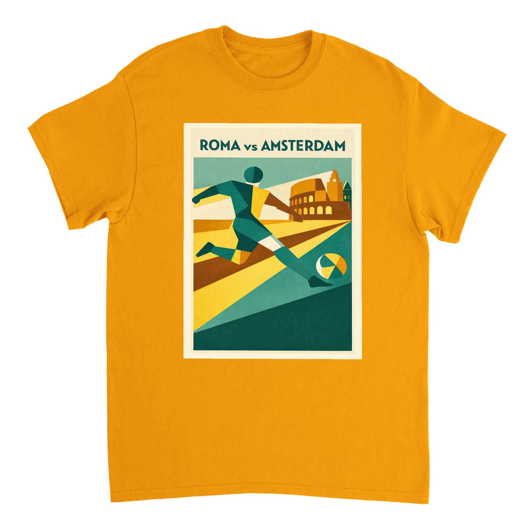 T-shirt ποδοσφαίρου Ρώμης, άνετη και στυλάτη, ιδανική για αγώνες και casual εμφανίσεις, διαθέσιμη σε S, M, L, XL, XXL