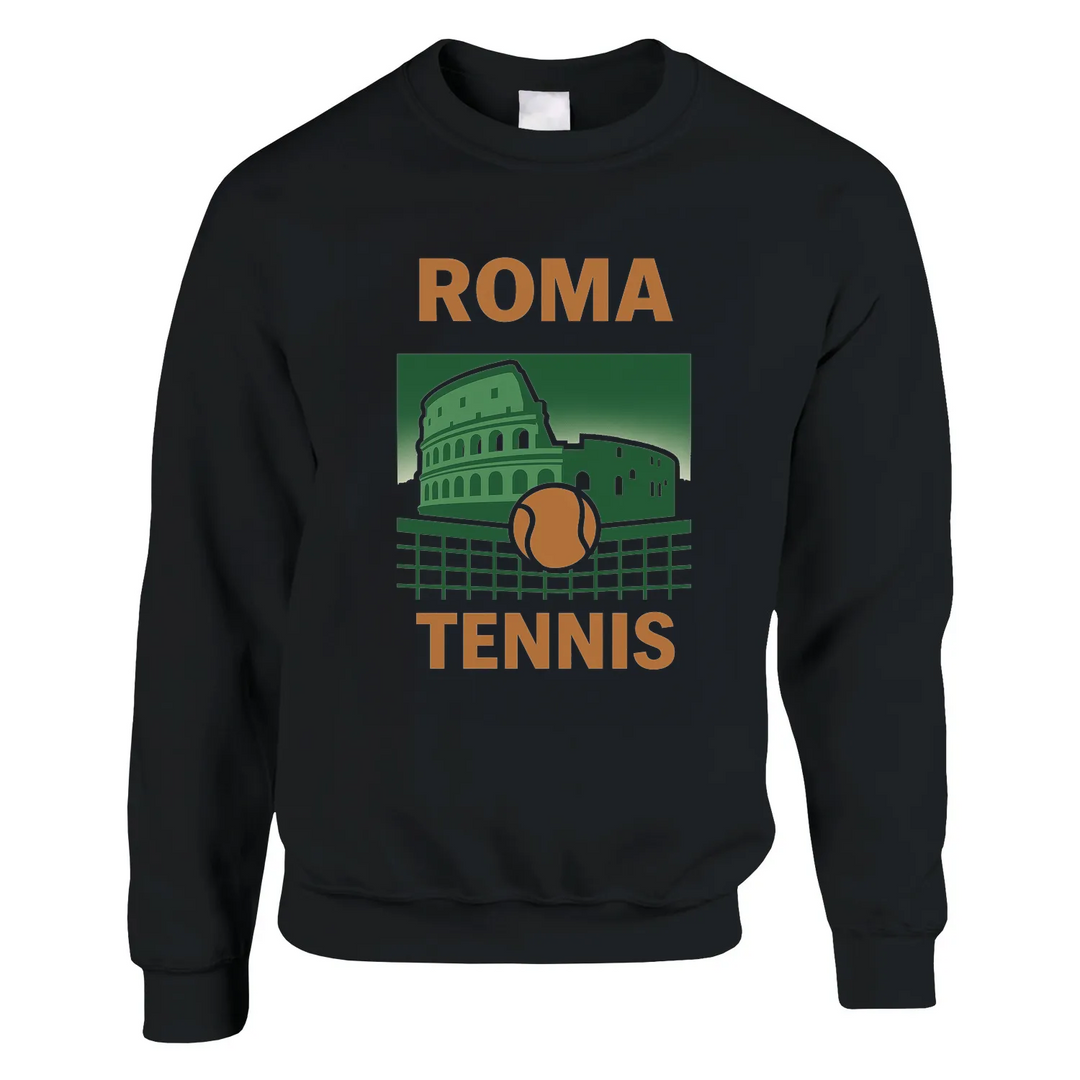 Ανακαλύψτε τον άνετο και στιλάτο πουλόβερ Roma Tennis, κατασκευασμένο από 50% βαμβάκι και 50% πολυεστέρα, ιδανικό για κάθε πε