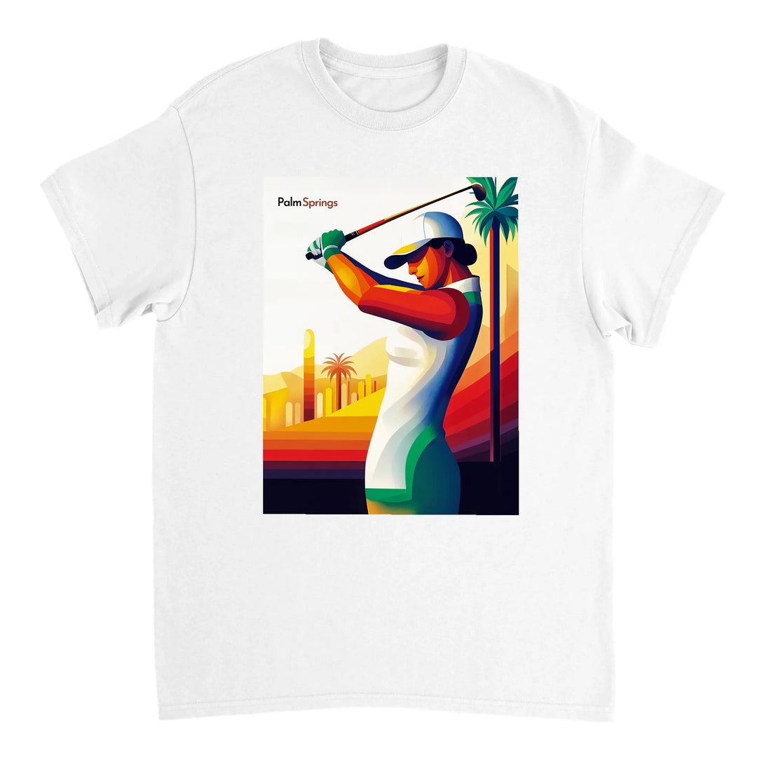 T-shirt style Golf Palm Springs t shirt enthusiasts sun lovers tee vibrant spirit lush greens sunny vibes new favorite today tees quality cotton ultimate comfort