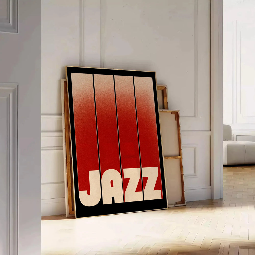space stunning Jazz Tennis 37 poster bold brown red hues lover vibrant artwork dynamic touch decor today dimensions A4 cm A0