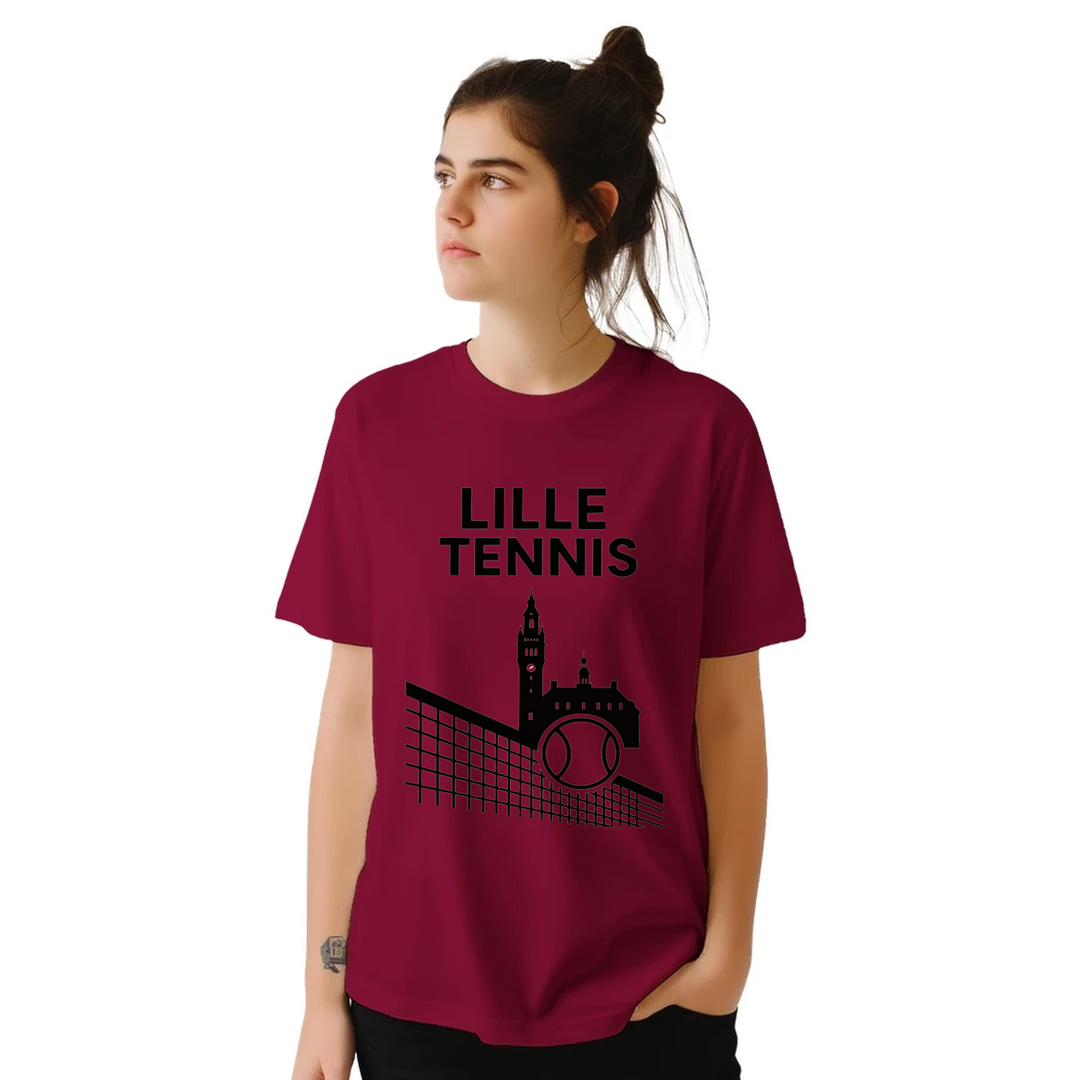 Image Red de Lille Tennis Tshirt [color:red] [view:front]