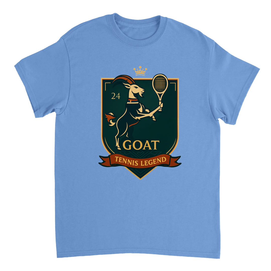 Camiseta exclusiva "Tennis GOAT Nole" para fãs de Novak Djokovic, confeccionada em algodão de alta qualidade para conforto e