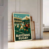 captivating Bayonne rugby poster enthusiasts stylish vintage Art Deco design charm space prints decor ideal size A4 cm A0