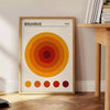 stunning piece Bauhaus art Circle Orange poster bold red gray designs timeless space sizes A4 cm A0 walls design