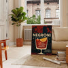 Affiche élégante cocktail Negroni noir gris idéale intérieur disponibles 30x40 incontournable déco cadre