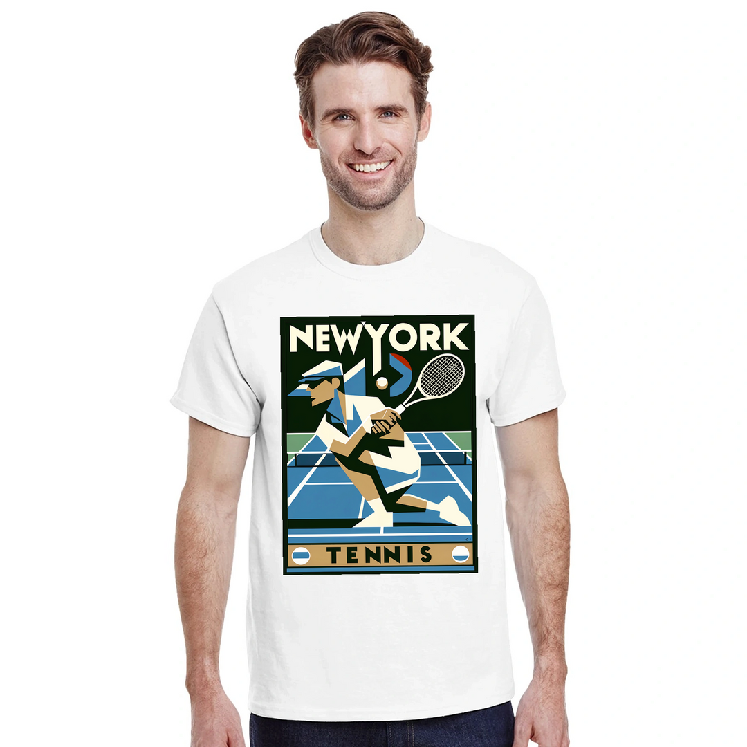 ニューヨークテニスTシャツは、NYCのエネルギーを感じさせるデザインで、テニス愛好者とファッション好きの両方に最適です。