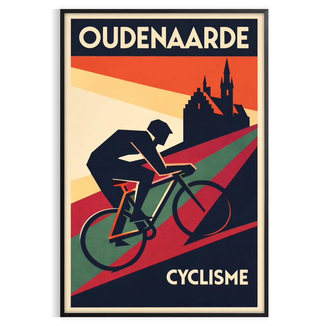 spirit cycling Oudenaarde Belgium stunning black gray poster enthusiast artwork essence sport available today convenience