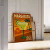 vibrante thème cocktail Margarita nuances jaune vert intérieur poster élégant formats A4 cm 50x70 60x80 A0 une touche exotique décor