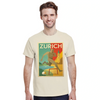 Stylisches T-Shirt mit Zürich- und Fußballmotiv, aus 100% Baumwolle für besten Tragekomfort. Ideal für Fans und Freizeit