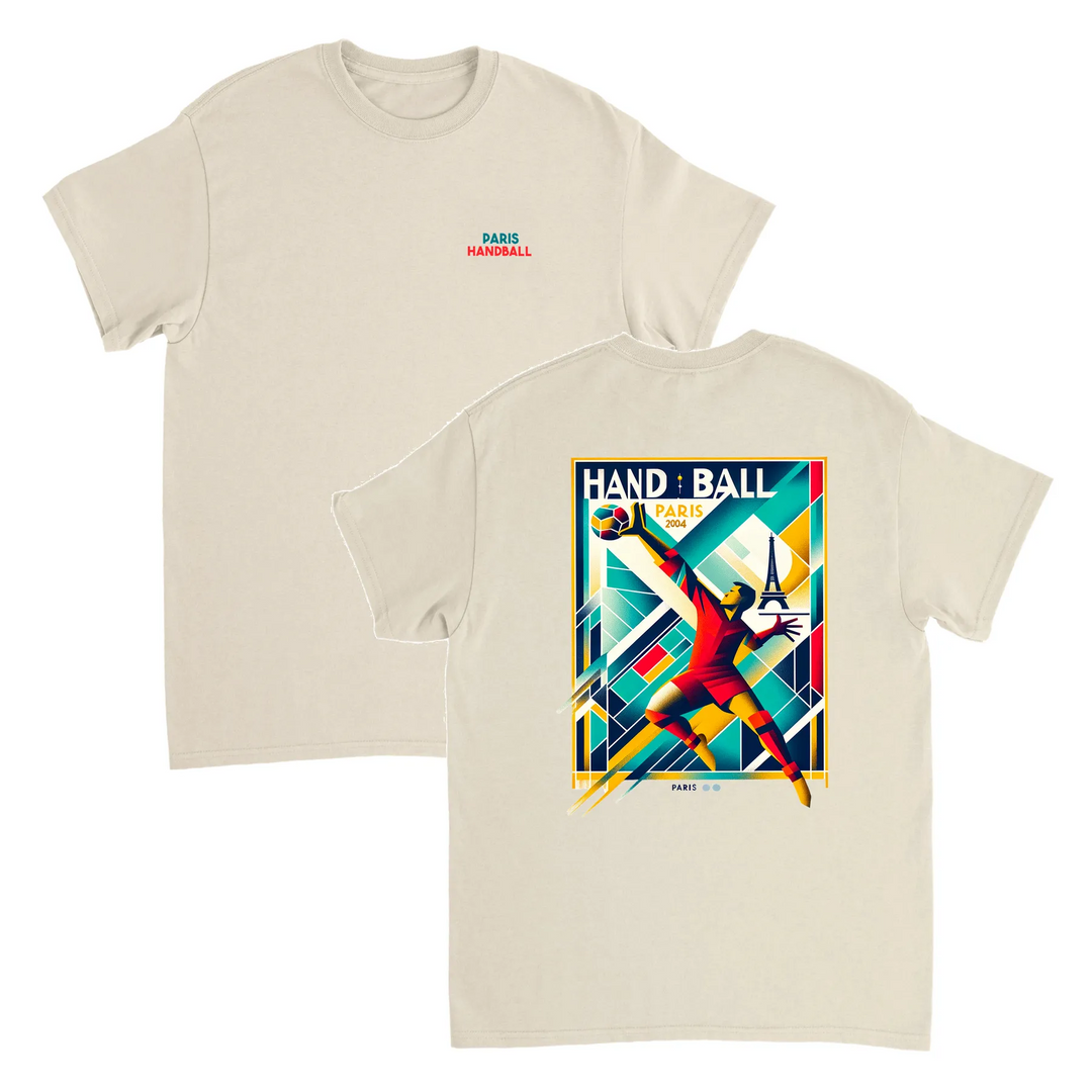Handball Paris T-shirt med stilren design som hyllar handbollen och Paris. Finns i storlekarna S till XXL
