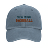 Cappellino vintage New York Baseball con design ricamato, realizzato in cotone lavato al 100%. Comfort e stile per ogni outfi