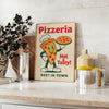 vibrant pizzeria kitchen poster lively green red hues dining space sizes cm eye piece Italian charm decor A4 A0