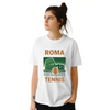 テニス愛好家に最適なローマテニスTシャツ。鮮やかなデザインでゲームの精神を称え、高品質な素材で快適さと耐久性を提供します。