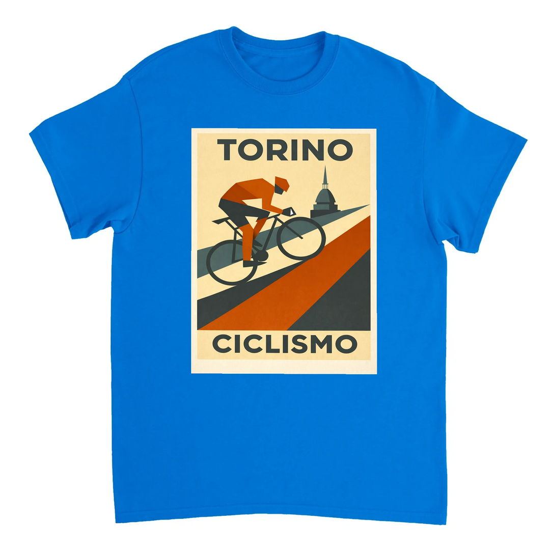 Image Blue de Turin Italy Cyclisme Tshirt [color:blue] [view:front]