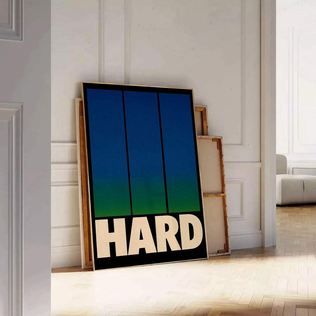 Pôster de ténis impactante em laranja e cinza, disponível em 50x70 ou 30x40, ideal para entusiastas do ténis