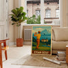 affiche golf Evian un cadeau luxe parfait passionnés teintes jaune gris poster art une touche vintage espace chef - œuvre cm 50x70 tailles A4 A0