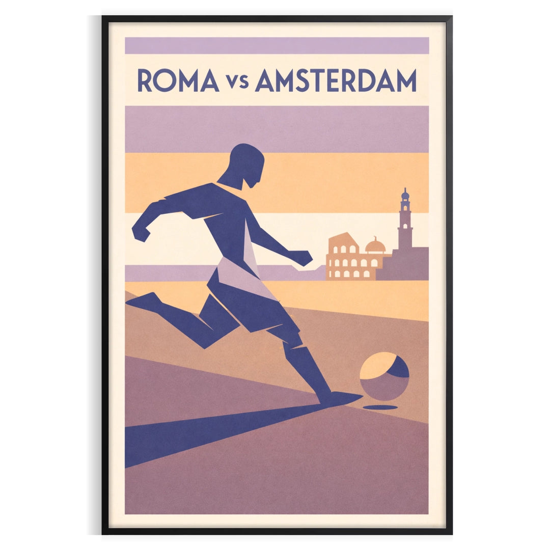 passion Rome Italy stunning football poster rich brown gray tones sports enthusiast space eye design essence Italian today size A4 cm A0