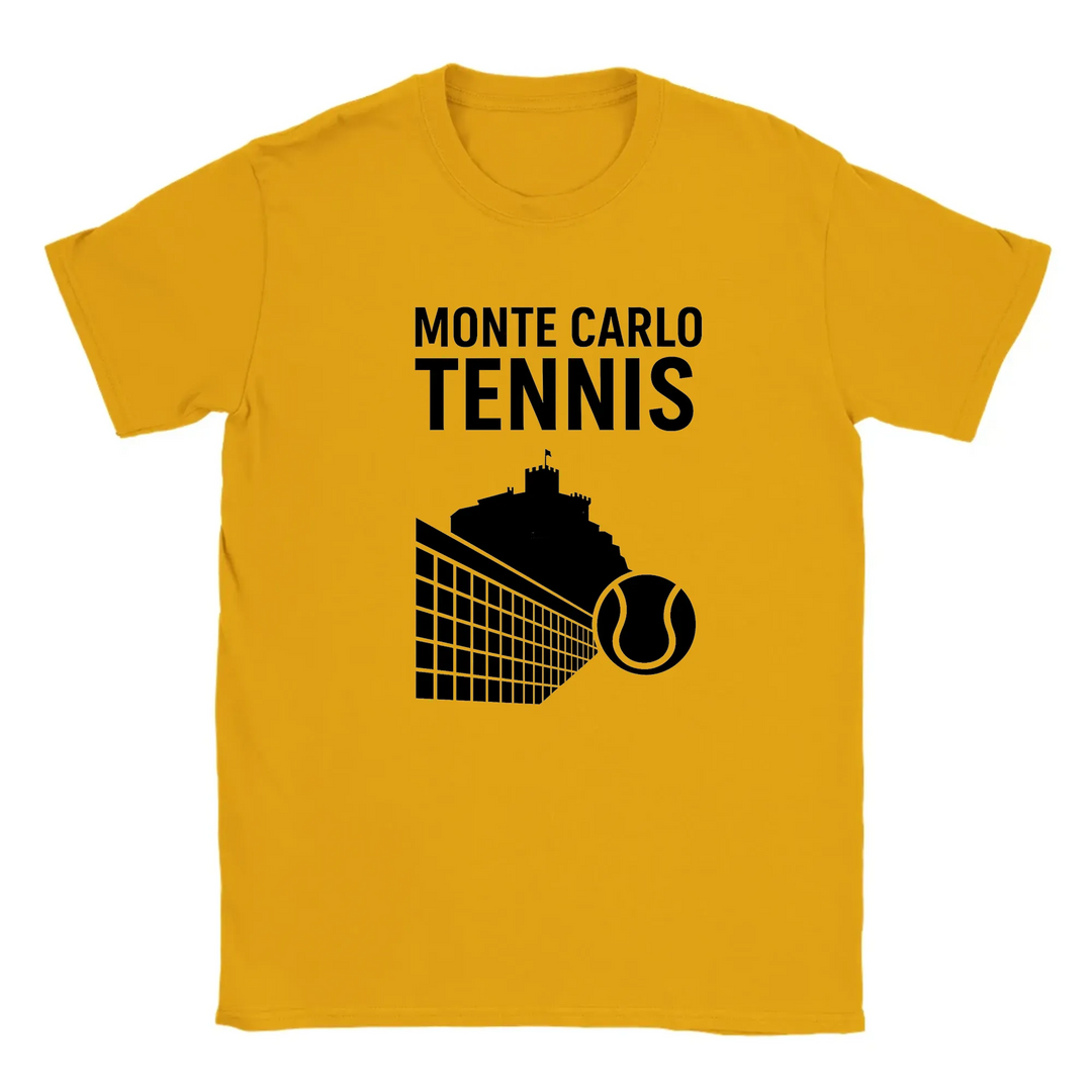 T-shirt temática de ténis Monte Carlo, com design vibrante e confortável, disponível em várias tamanhos