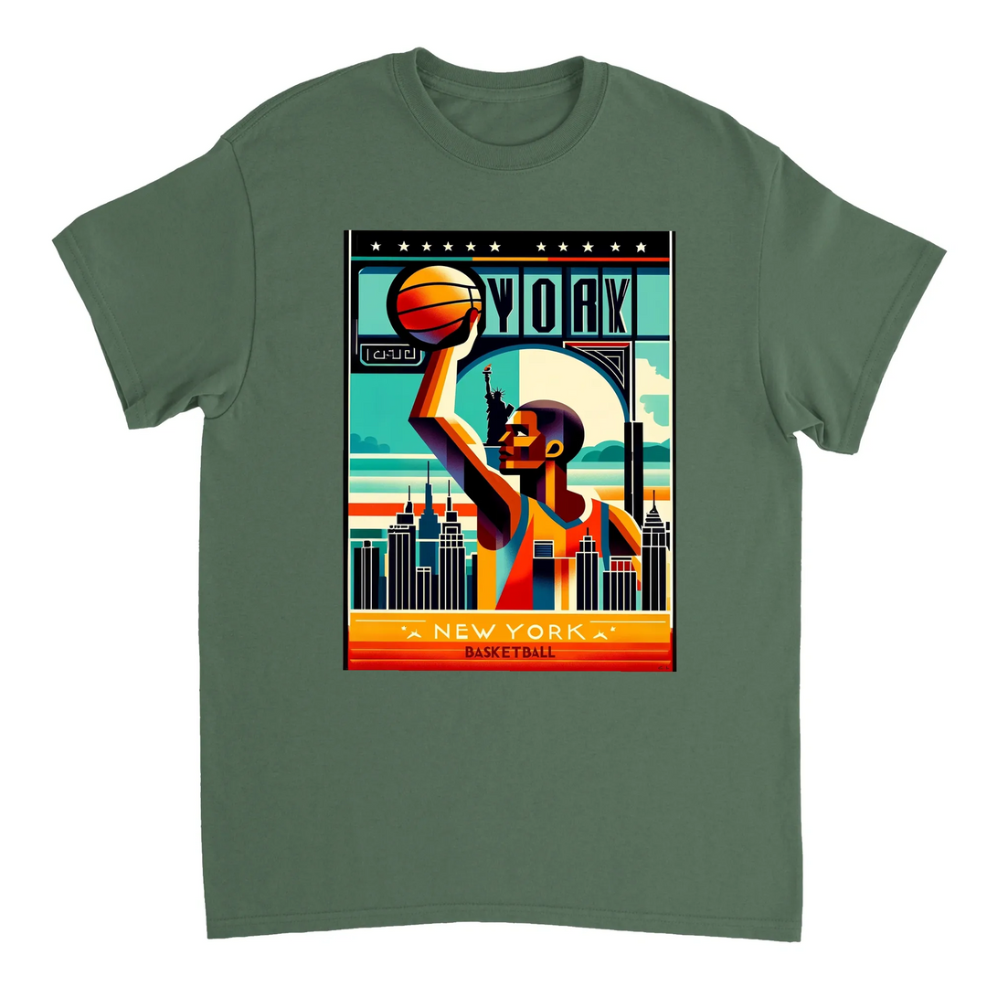 T-shirt T - shirt basket style urbain passion sport look design unique esprit NYC vôtre amour basketball douceur coton naturel